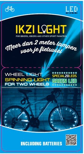 Wheels Light 20-led draad 2.2m wiel light v 2-wielen groen