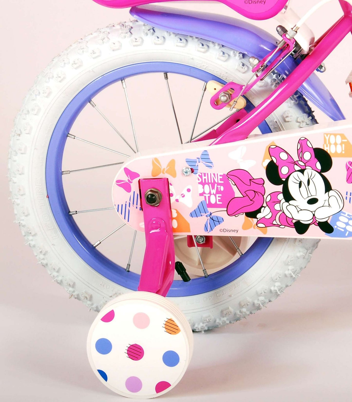 Disney Minnie Cutest Ever! - Kinderfiets - Meisjes - 14 inch - Roze - Twee Handremmen