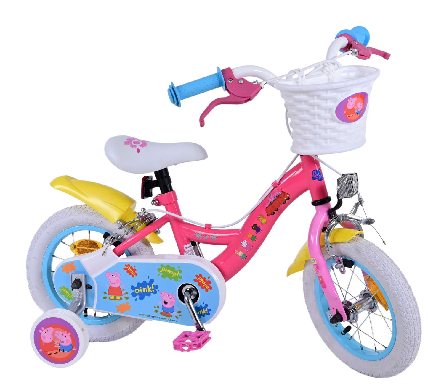 Peppa Pig Kinderfiets Meisjes 12 inch Roze Twee handremmen
