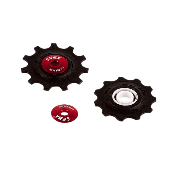 CEMA Derailleurwieltjes PVC 9 10 11V Full Ceramic zwart