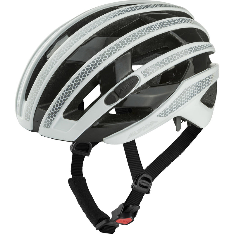 Alpina sports racehelm ravel reflective 55-59 glans wit