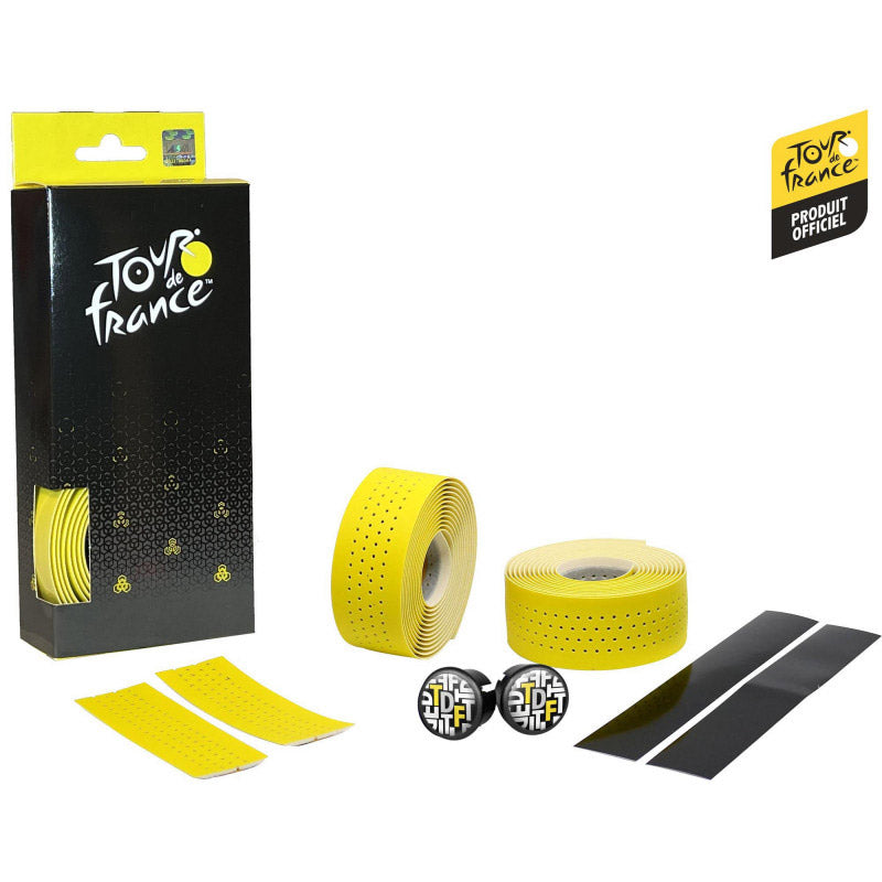 Velox Stuurtape geperforeerd TdF geel (set)