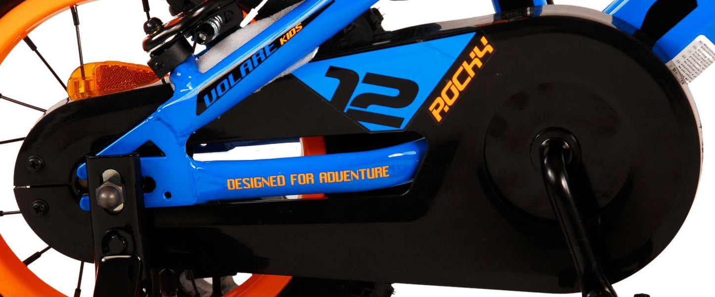 Volare Rocky Kinderfiets - Jongens - 12 inch - Blauw - Twee handremmen