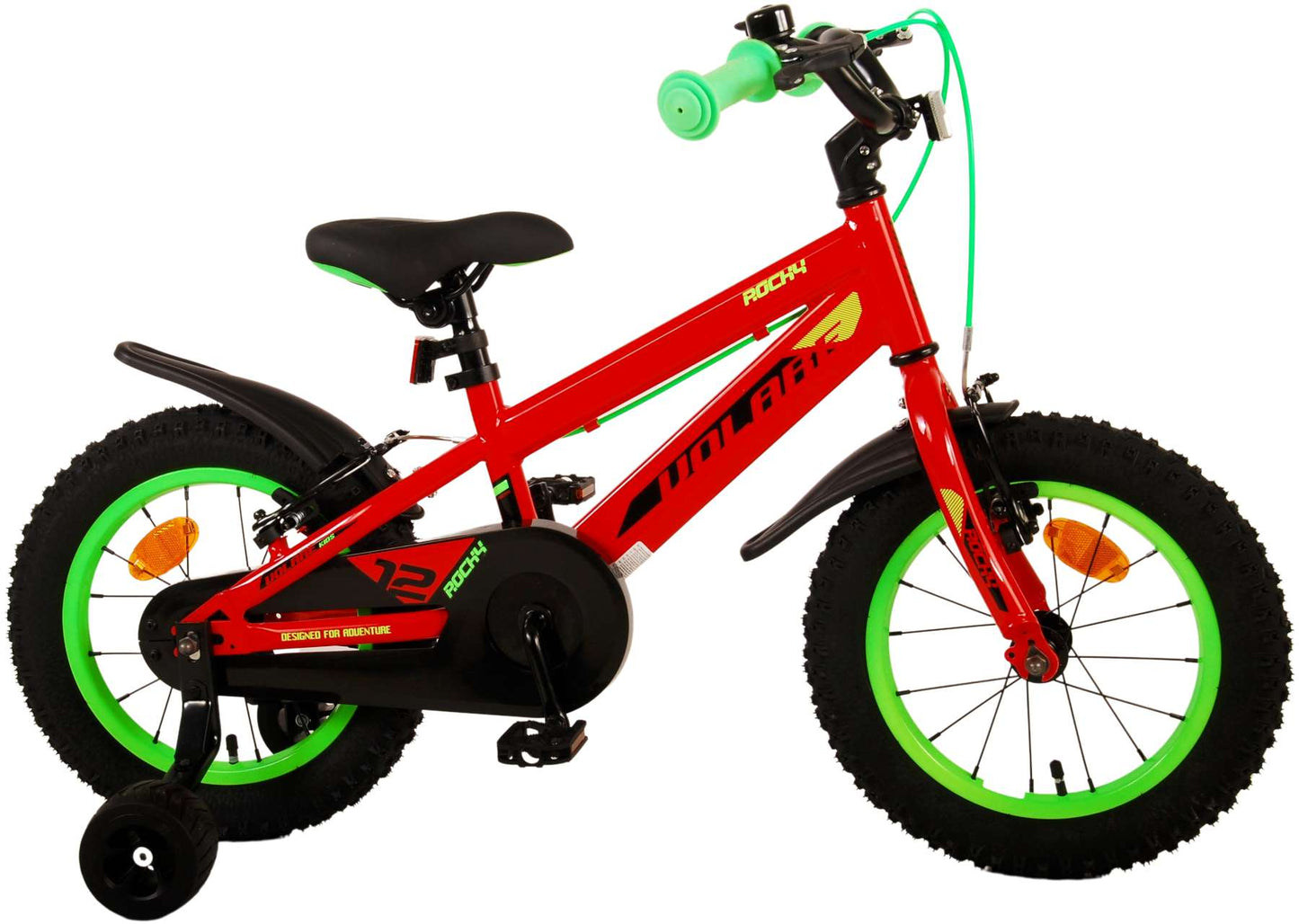 Volare Rocky Kinderfiets - Jongens - 14 inch - Rood - Twee handremmen