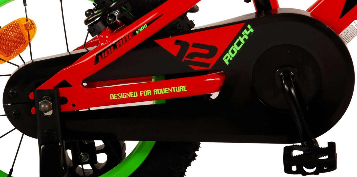 Volare Rocky Kinderfiets - Jongens - 14 inch - Rood - Twee handremmen