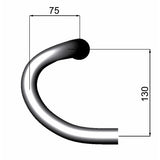 Deda stuurbocht zero-100 buitenmaats 46cm zwart - afbeelding 2