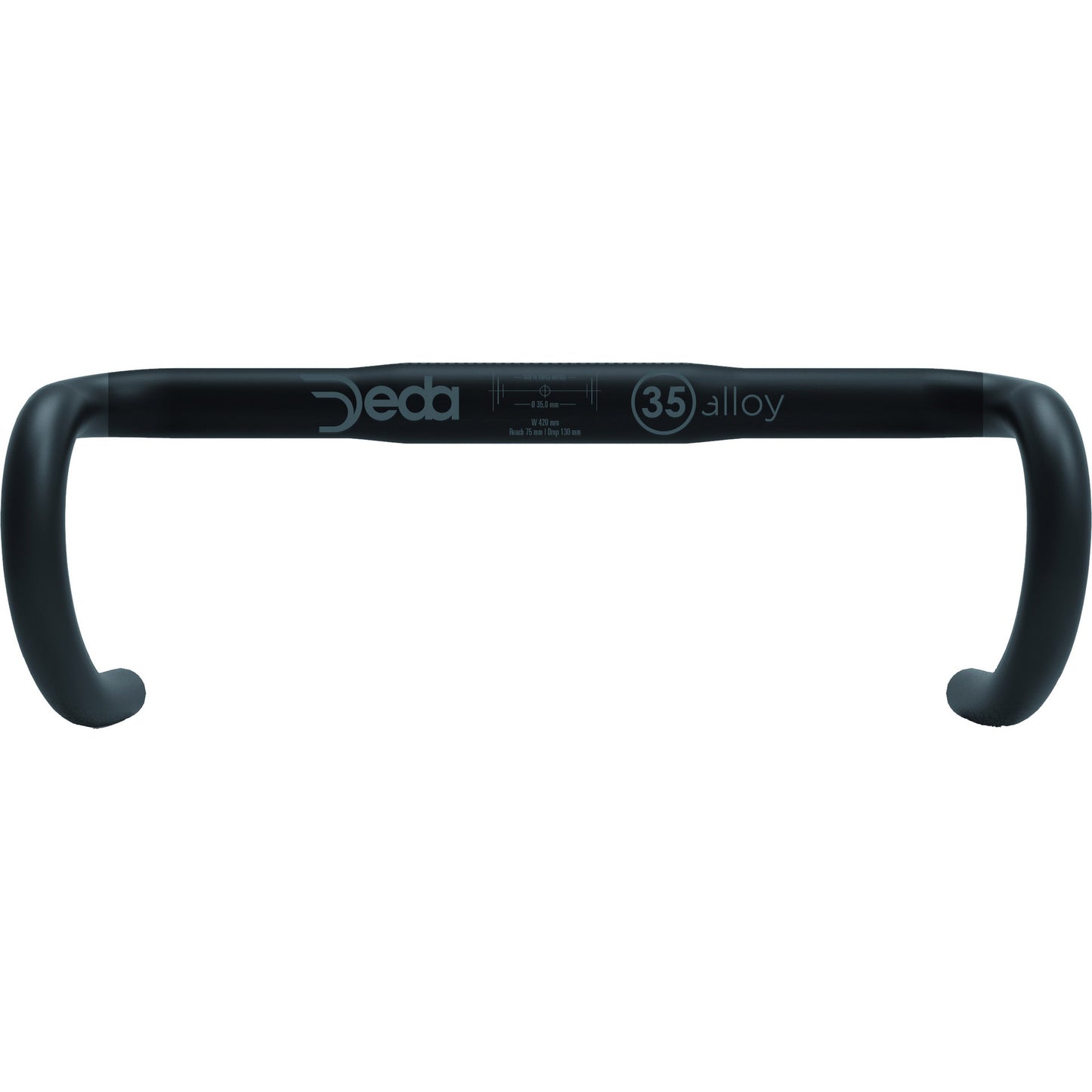 Deda stuur m35 rhm 44cm aluminium zwart