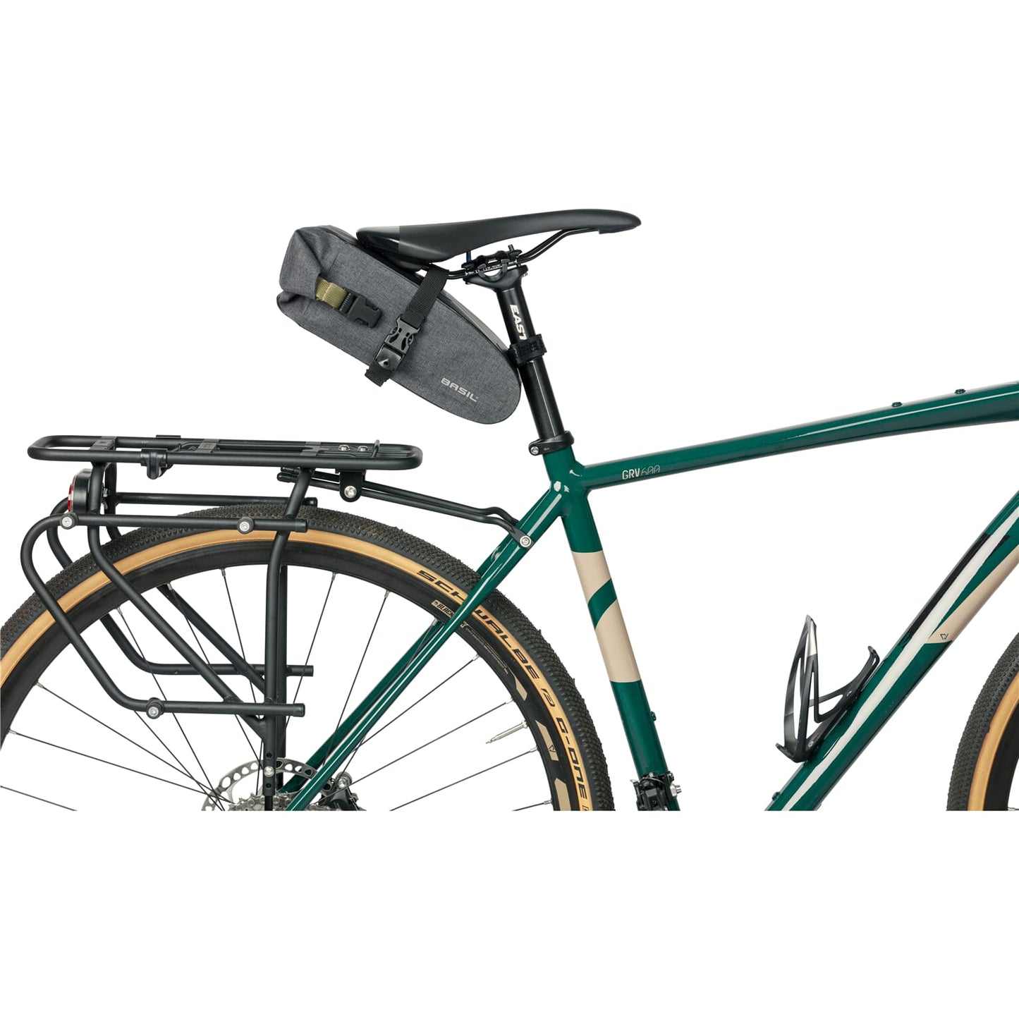 Basil Navigator Storm zadeltas - compacte fietstas - unisex - fiets - zwart
