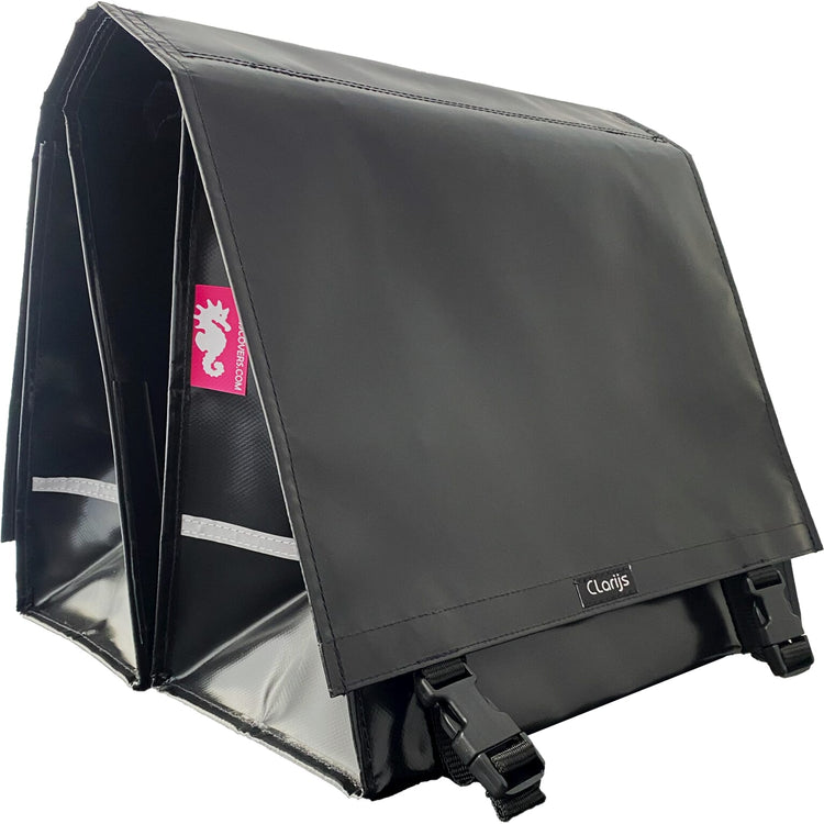 Fietstas dubbel XL PVC 46L zwart