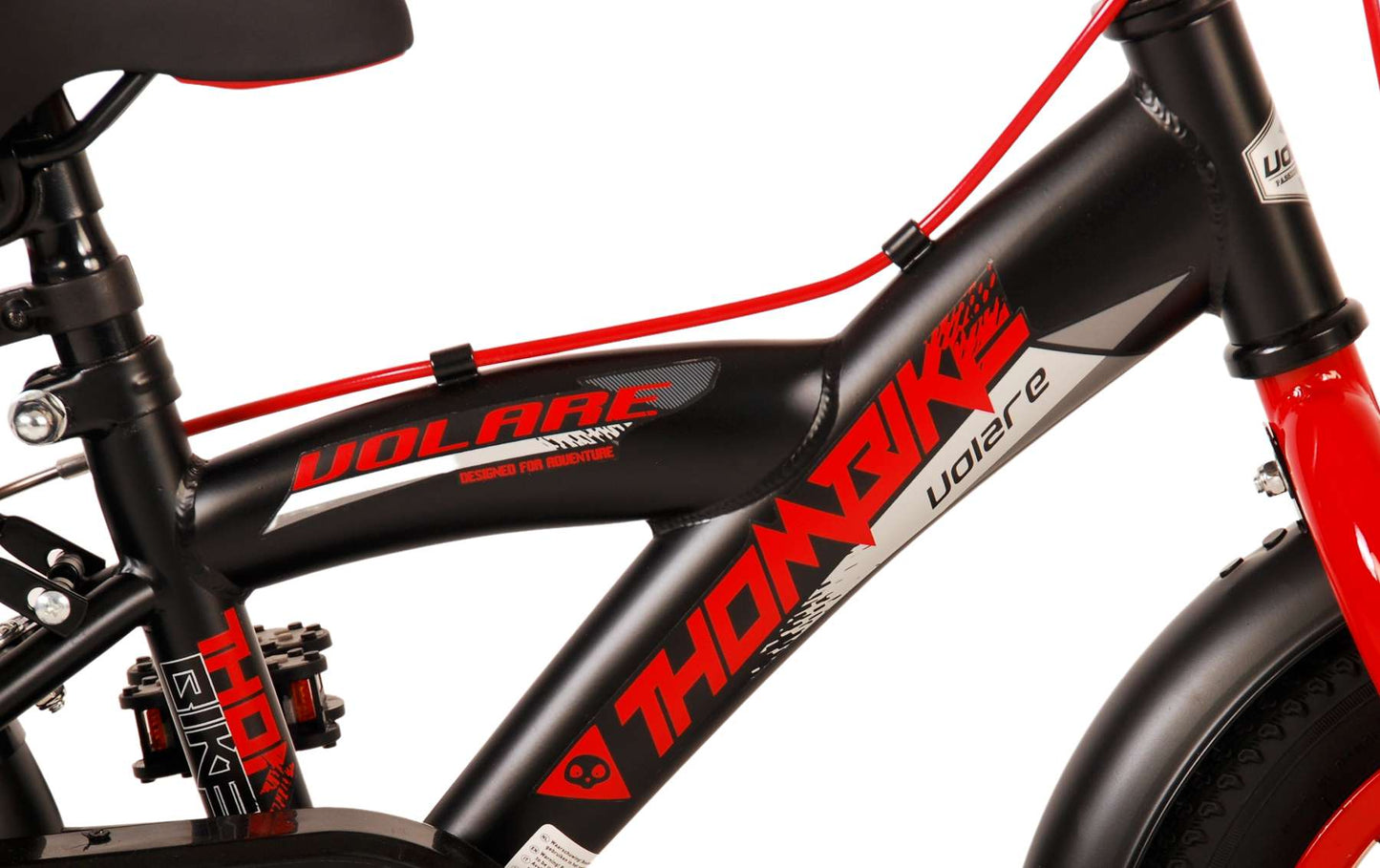 Volare Thombike Kinderfiets - Jongens - 12 inch - Zwart Rood - Twee Handremmen