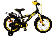 Volare Thombike Kinderfiets Jongens 14 inch Zwart Geel Twee Handremmen - afbeelding 1