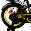 Volare Thombike Kinderfiets - Jongens - 14 inch - Zwart Geel - Twee Handremmen