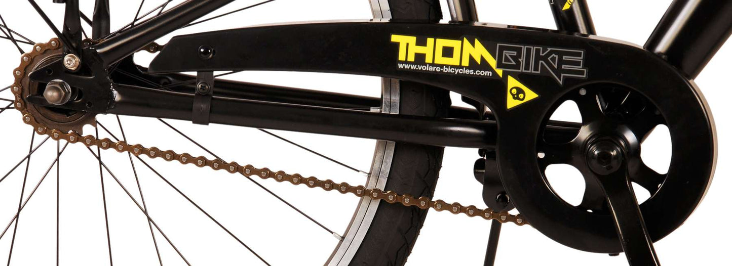 Volare Thombike Kinderfiets - Jongens - 24 inch - Zwart Geel - Twee handremmen