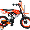 Volare Motorbike Kinderfiets - Jongens - 12 inch - Oranje - 95% afgemonteerd