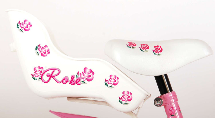 Volare Rose Kinderfiets Meisjes 14 inch Roze Wit 95% afgemonteerd