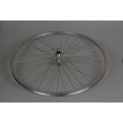 Achterwiel 28 velg vaste as alu eco freewh. zilv.