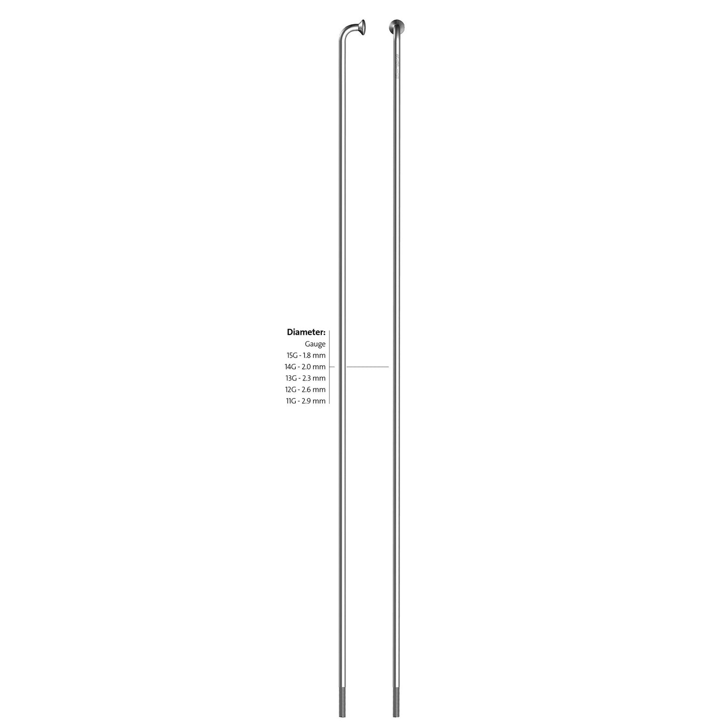 Sapim Spaak 14-232 Leader RVS met nippel (100st)