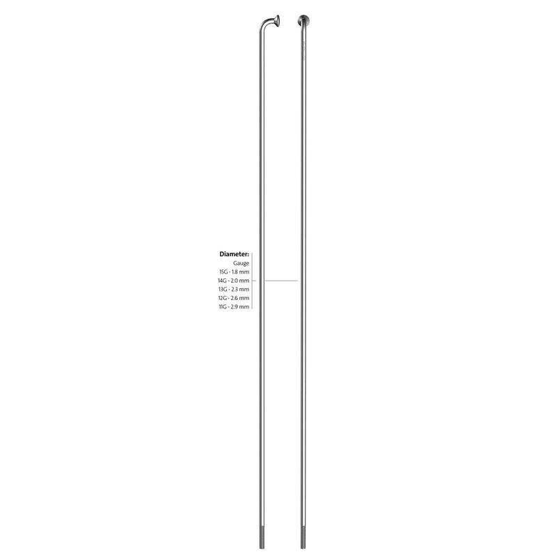 Sapim Spaak 14-232 Leader RVS met nippel (100st)
