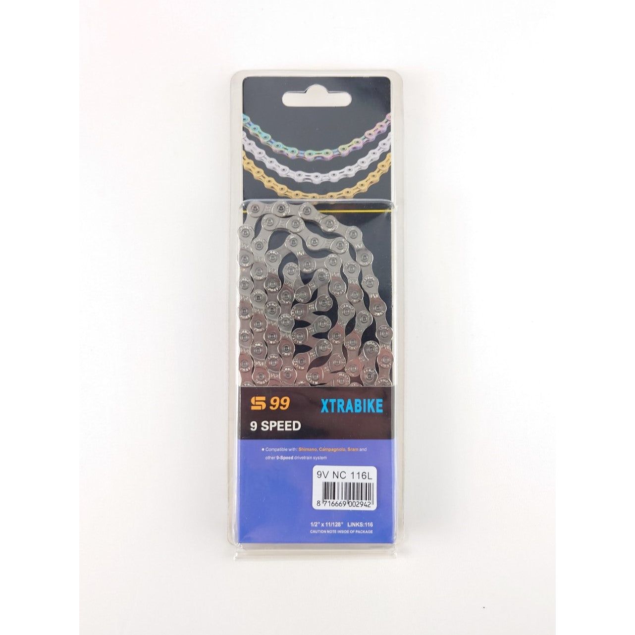 Xtrabike Ketting Xtrabike 9v NC 116l