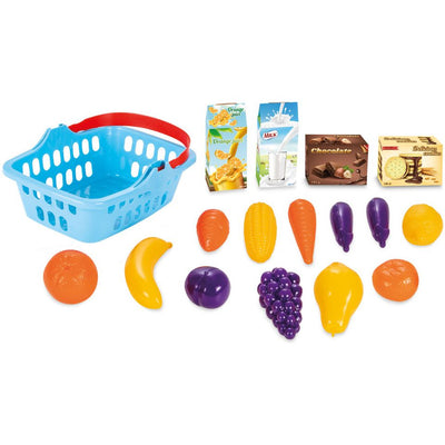 Pilsan Speelgoedfruitmand blauw 17-delig