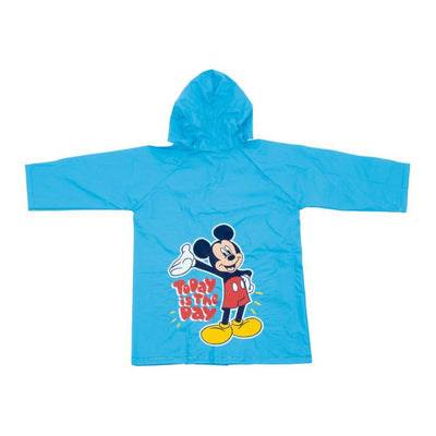 Arditex Regenjas Mickey Today is The Day junior PVC lichtblauw maat 6 jaar