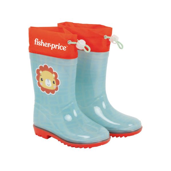 Arditex Regenlaarzen Fisher-Price junior PVC textiel lichtblauw rood maat 24