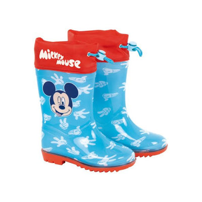Arditex Regenlaarzen Mickey Today junior PVC textiel lichtblauw rood maat 26