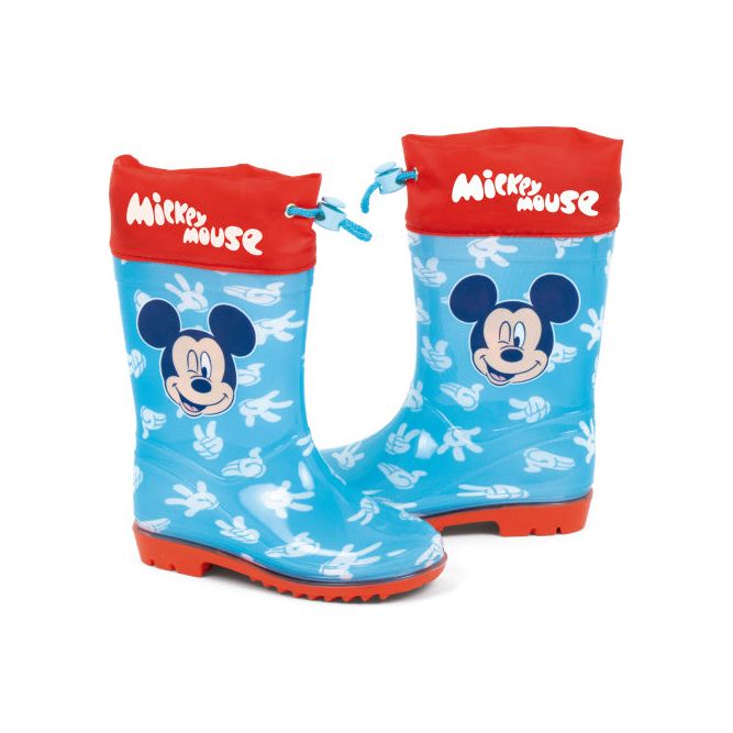 Arditex Regenlaarzen Mickey Today junior PVC textiel lichtblauw rood maat 30