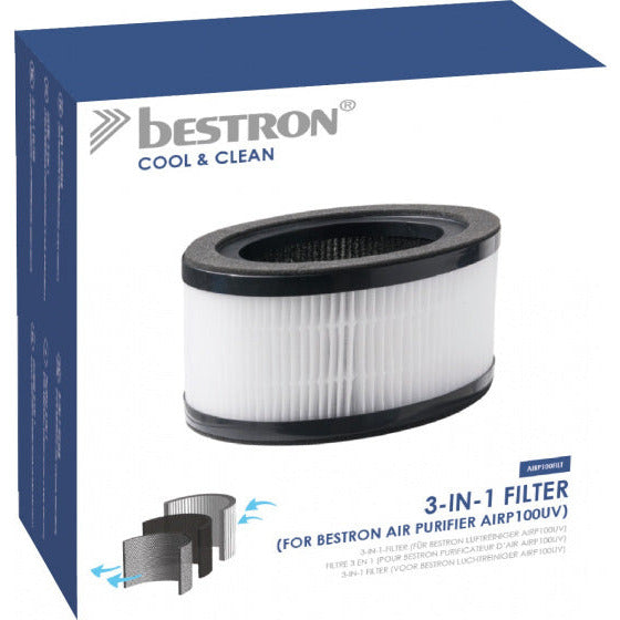 Bestron Luchtfilter Airp100uv 3-in-1 wit