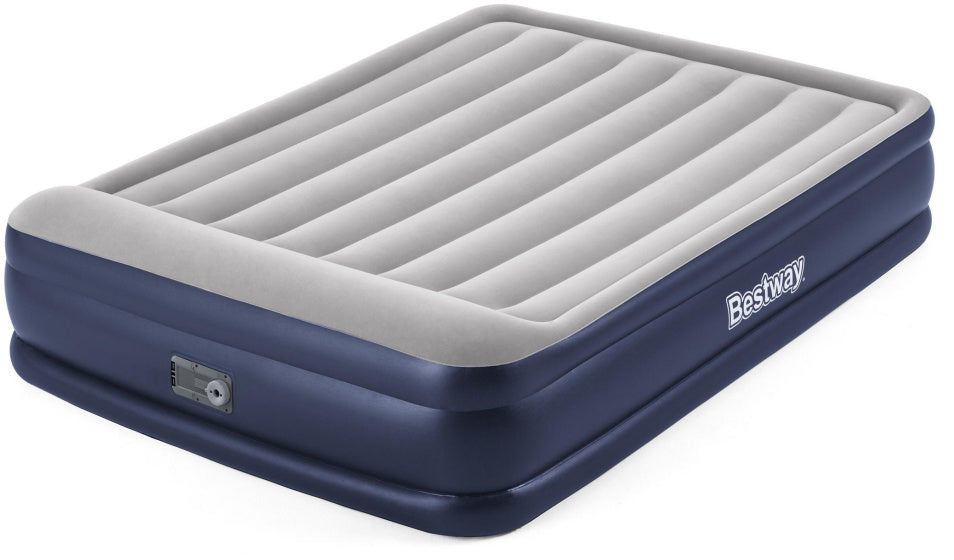 Bestway Luchtbed tritech 46 cm queen 203 cm blauw grijs