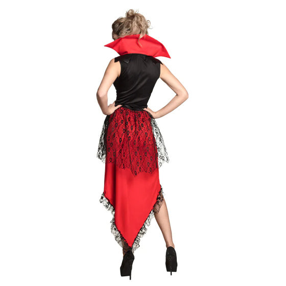 Boland Bloodthirsty queen kostuum dames rood zwart maat 36 38 (S)