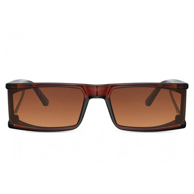 zonnebril dames rechthoekig volledig omrand cat.3 bruin bruin