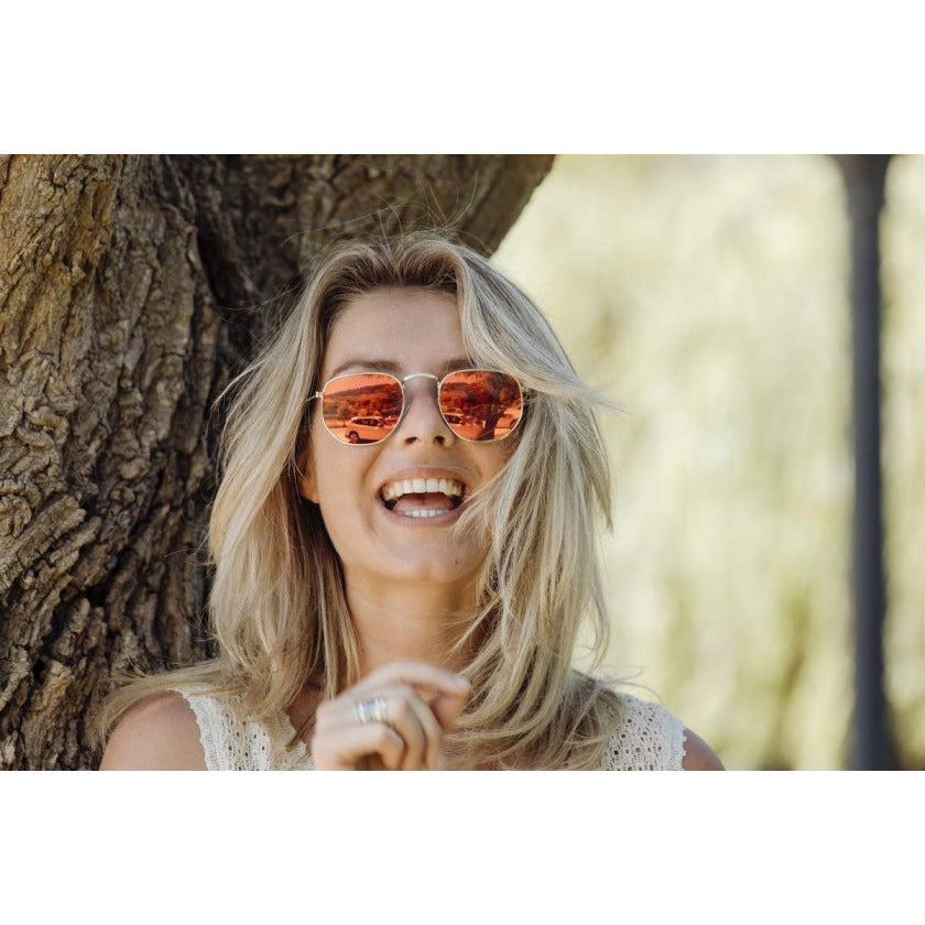 zonnebril unisex goud rood (CWI2413)