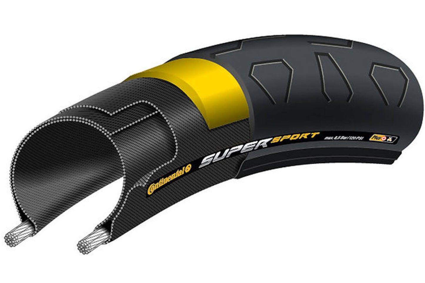 Continental Super Sport Plus Racefietsband 700x23C Zwart