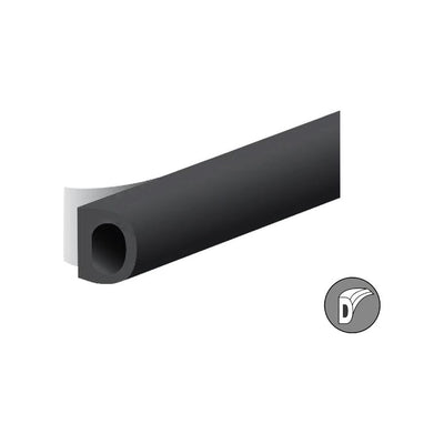 Ellen Tochtband D-profiel Zwart 8x6mm 7.5m