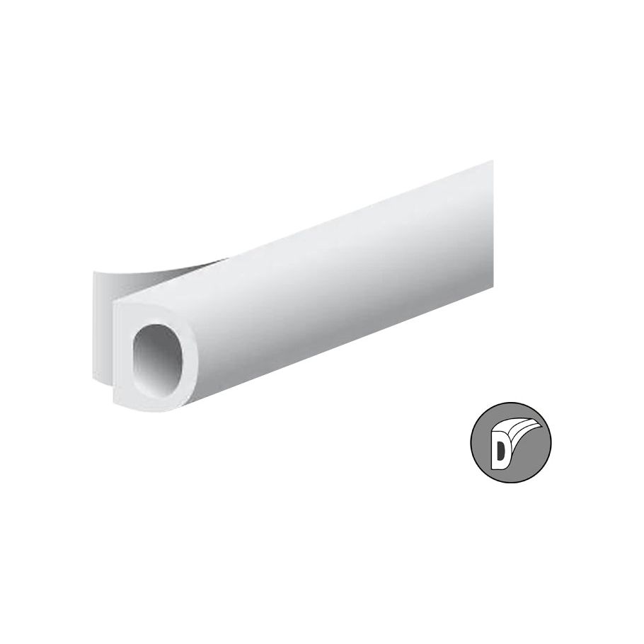 Ellen Tochtband D-profiel Wit 8x6mm 7.5m