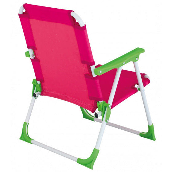 campingstoel Nicky junior 46 cm polyester staal roze