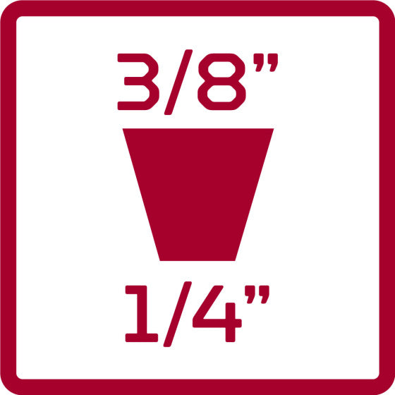 Gedore red adapter verlengstuk 6-in-2 zilver 2-delig