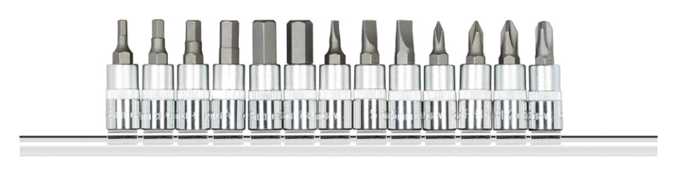 Gedore red Dopsleutelschroevendraaierset 1 4 Inclusief Rail 13-delig