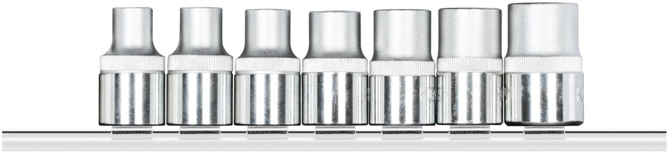 Gedore red dopsleutelset 1 2 inch tx op rail zilver 7-delig