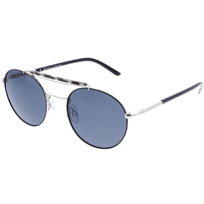 H.i.s Zonnebril unisex 84103 cat. 3 piloot metaal zilver blauw