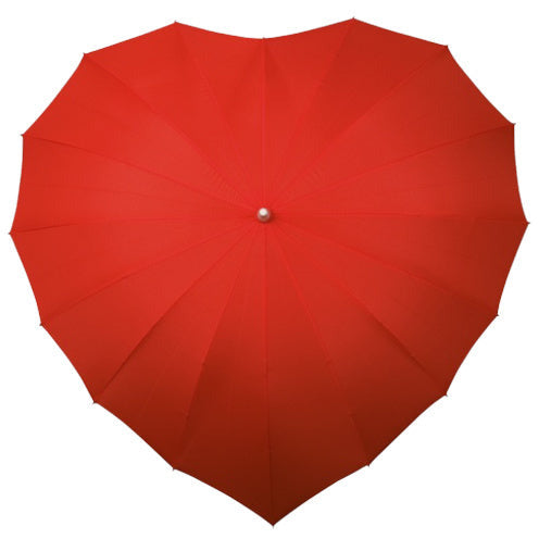 Falcone Paraplu hartvormig 110 cm polyester rood