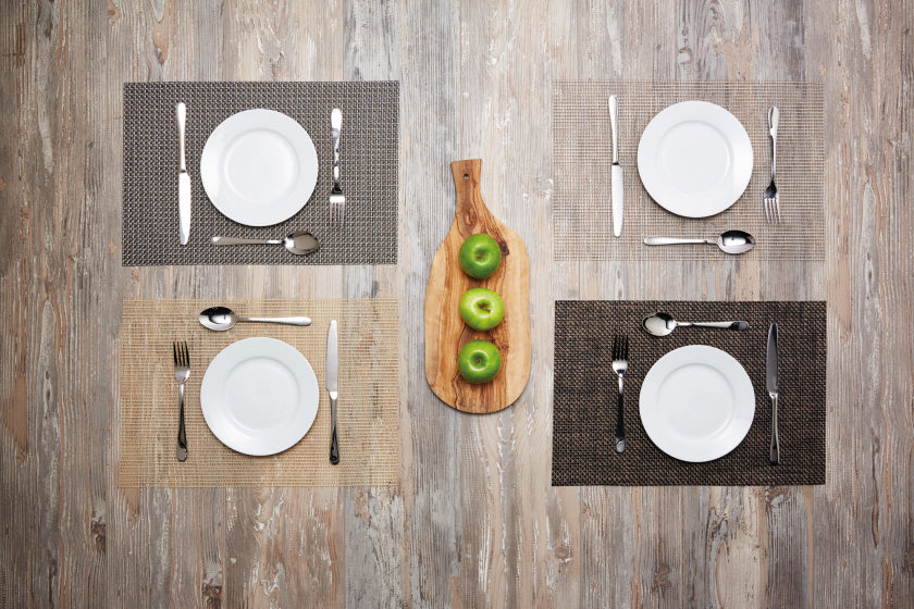 Kitchencraft Placemat Metallic 30 x 45 cm PVC goud antraciet