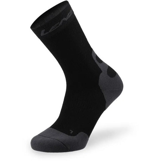 Lenz Sokken Compression 7.0 Mid merinowol zwart maat 35-38