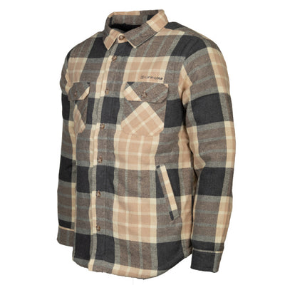 Life line Jervis Padded Flannel Shirt heren beige maat M