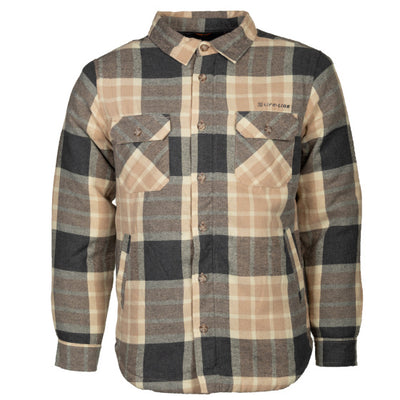 Life line Jervis Padded Flannel Shirt heren beige maat S