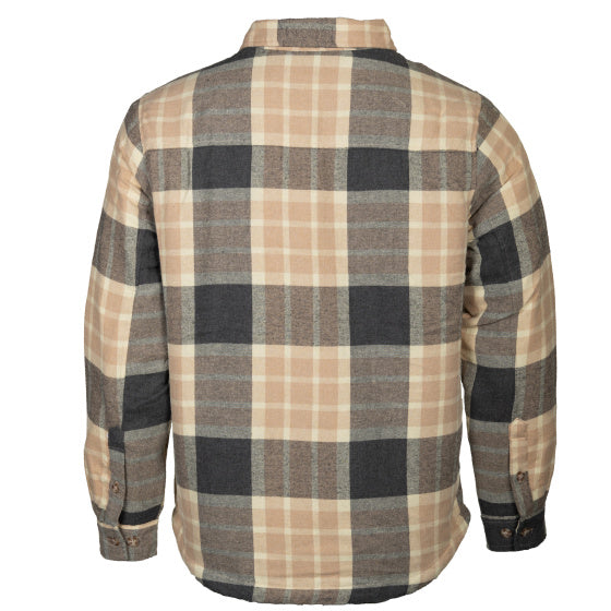 Life line Jervis Padded Flannel Shirt heren beige maat M