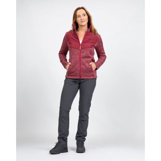 Life line Willemijn fleecevest dames bordeaux maat XL