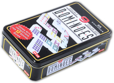Longfield games Dominospel Dubbel 9 in Blik 55 Stenen