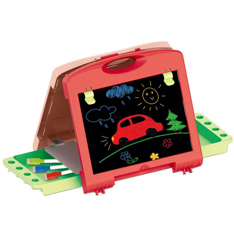 Luna Tekenbord junior 54,5 x 32 x 33,5 cm 40-delig rood roze